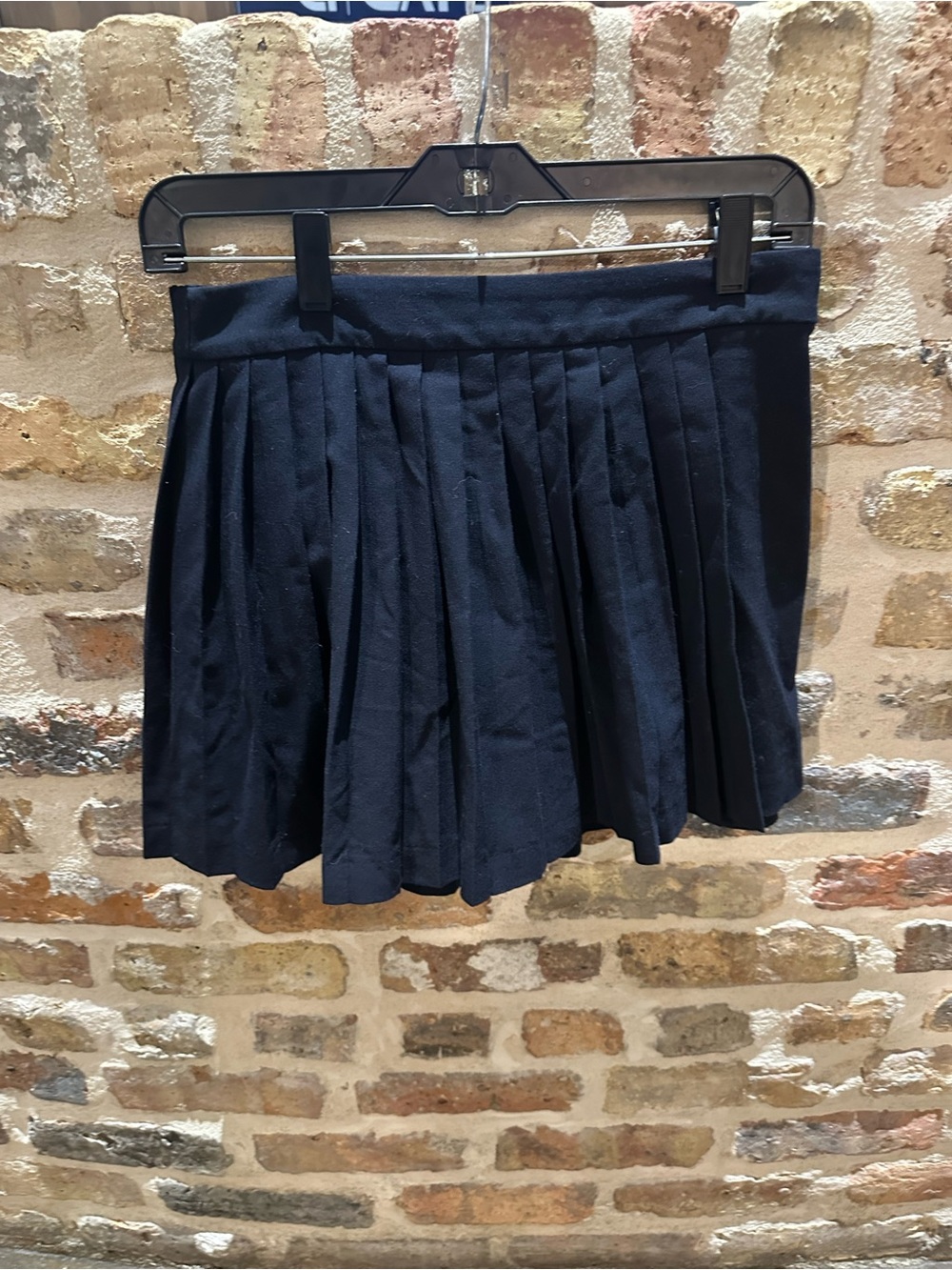 Abercrombie & Fitch Navy Pleated Skater Mini Skirt